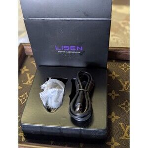 LISEN 2-Port Car Charger USB-C PD + USB-A Fast Charge w/ 3ft Cable Black